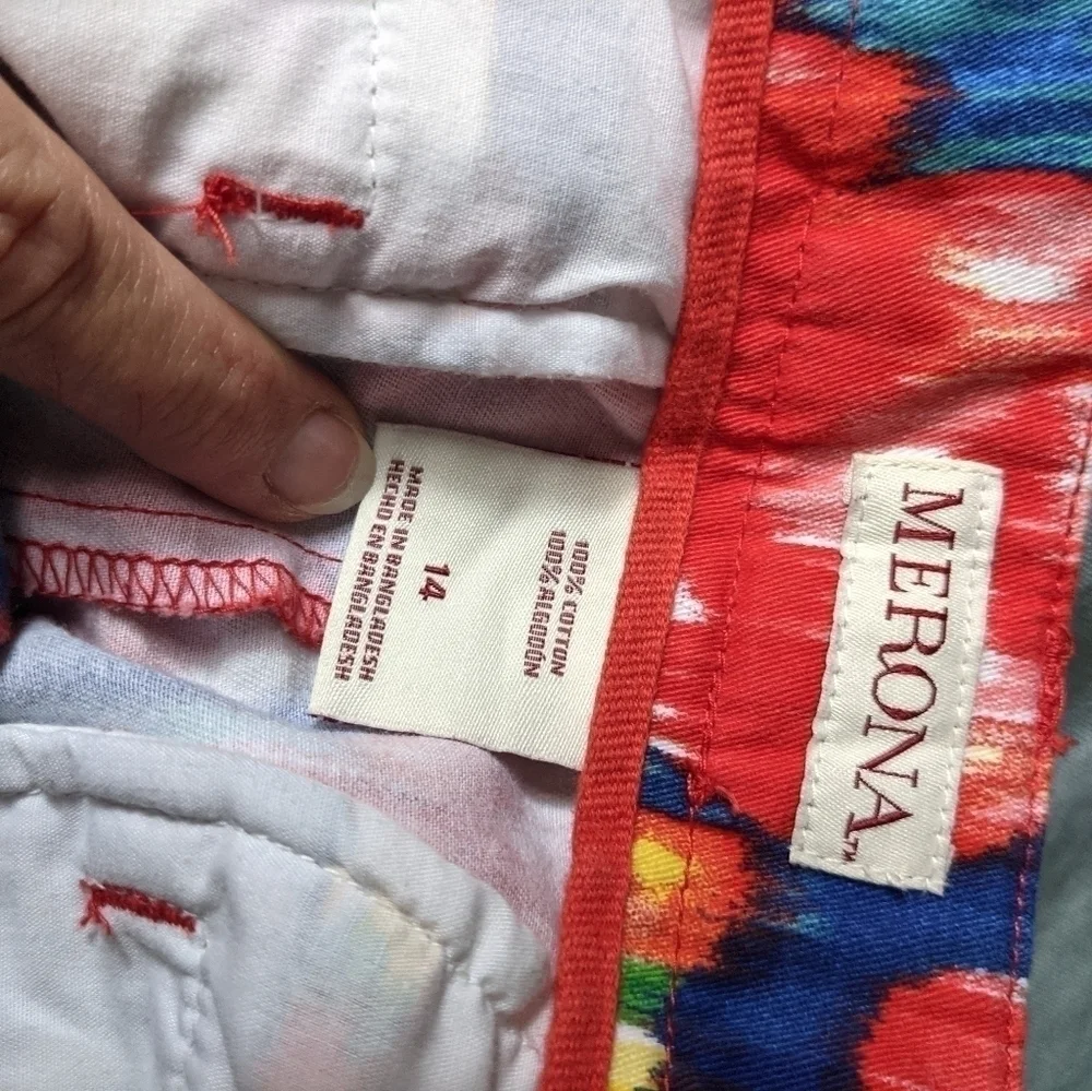FUN Tie Dye Rainbow Ikat Shorts 14
